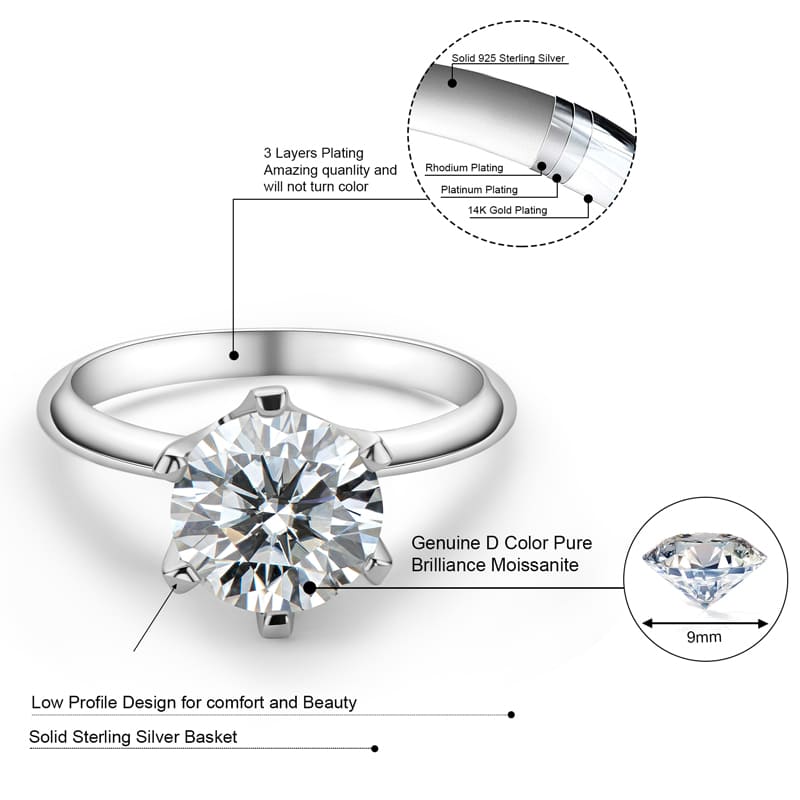 Emily Ring 040 2.0 Carat and 3.0 Carat